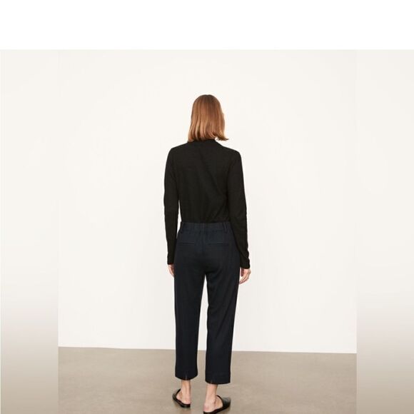 Vince Brushed Wool-Blend Flannel Pull-On Pant in Black size Small NWT  $395 - Picture 4 of 8